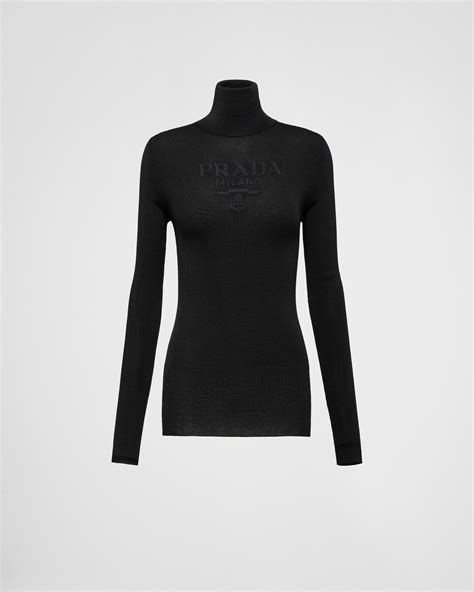 prada crystal sweater|Prada turtleneck sweater.